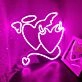 Deep Pink Angels And Demons Neon Sign: Elevate Your Space with a Mystical Glow for Home, Office, and Themed Events.