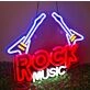 Brighten Your Home, Office, and Parties with the Vibrant Double Rock Music Neon Sign.