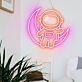 Light Up Your Space Adventure: Astronaut Sitting On The Moon Cute Neon Sign for Kids' Rooms, Play Areas, and Themed Parties