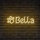Brighten Your Space: Cat Paw Print Personalized Name Neon Sign for Home Decor, Bars, and Pet-Themed Celebrations.