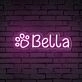 Brighten Your Space: Cat Paw Print Personalized Name Neon Sign for Home Decor, Bars, and Pet-Themed Celebrations.