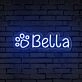 Brighten Your Space: Cat Paw Print Personalized Name Neon Sign for Home Decor, Bars, and Pet-Themed Celebrations.