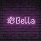Brighten Your Space: Cat Paw Print Personalized Name Neon Sign for Home Decor, Bars, and Pet-Themed Celebrations.