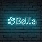Brighten Your Space: Cat Paw Print Personalized Name Neon Sign for Home Decor, Bars, and Pet-Themed Celebrations.