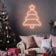 Brighten Your Holiday Celebrations: Christmas Tree Shining Star Neon Sign Perfect for Home Decor, Office Festivities, and Party Ambiance.