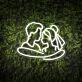 Add a Romantic Glow to Your Bedroom, Wedding, or Anniversary Celebration with the Cuddling Couple Shape Neon Sign.