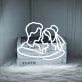Add a Romantic Glow to Your Bedroom, Wedding, or Anniversary Celebration with the Cuddling Couple Shape Neon Sign.