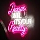 Brighten Your Home, Office, or Event with the Inspirational 'Dream Until Its Your Reality' Quote Neon Sign.