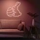 Brighten Up Your Easter Celebrations and Kids' Rooms with the Easter Eggs Bunny Cute Neon Sign.