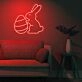 Brighten Up Your Easter Celebrations and Kids' Rooms with the Easter Eggs Bunny Cute Neon Sign.