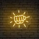 Brighten Up Your Gym, Office, and Game Nights with the Fist Sparkle Gym Neon Sign.