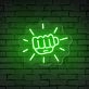 Brighten Up Your Gym, Office, and Game Nights with the Fist Sparkle Gym Neon Sign.