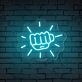 Brighten Up Your Gym, Office, and Game Nights with the Fist Sparkle Gym Neon Sign.