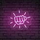 Brighten Up Your Gym, Office, and Game Nights with the Fist Sparkle Gym Neon Sign.