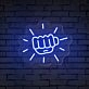 Brighten Up Your Gym, Office, and Game Nights with the Fist Sparkle Gym Neon Sign.