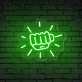 Brighten Up Your Gym, Office, and Game Nights with the Fist Sparkle Gym Neon Sign.