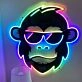 Brighten Your Bar, Office, and Home Decor with the Hip Monkey With Glasses Magic LED UV Neon Sign