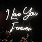 Brighten Up Your Special Moments: I Love You Forever Sweet Words Neon Sign Perfect for Weddings, Anniversaries, and Romantic Home Decor.
