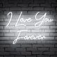 Brighten Up Your Special Moments: I Love You Forever Sweet Words Neon Sign Perfect for Weddings, Anniversaries, and Romantic Home Decor.