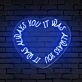 Brighten Your Wedding and Home Ambiance with the "It Was Always You Words Heart" Neon Sign