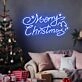 Brighten Your Holiday Celebrations at Home, Office, or Store with the Cheerful Merry Christmas Words Stars Trees Neon Sign.