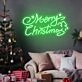 Brighten Your Holiday Celebrations at Home, Office, or Store with the Cheerful Merry Christmas Words Stars Trees Neon Sign.