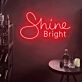 Brighten Any Space: Multicolor Shine Bright Words Magic Led Neon Sign for Home Decor, Office Ambiance, Store Displays, Bars, Weddings, and Parties.