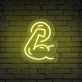 Enhance Your Gym, Bar, or Fitness Event with the Bold Muscle Arm Gym Neon Sign.