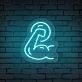 Enhance Your Gym, Bar, or Fitness Event with the Bold Muscle Arm Gym Neon Sign.