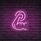 Enhance Your Gym, Bar, or Fitness Event with the Bold Muscle Arm Gym Neon Sign.