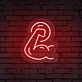 Enhance Your Gym, Bar, or Fitness Event with the Bold Muscle Arm Gym Neon Sign.