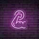 Enhance Your Gym, Bar, or Fitness Event with the Bold Muscle Arm Gym Neon Sign.