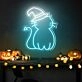 Brighten Up Your Halloween Celebration: Perfect for Home Decor, Theme Parties, and Bars - Neon Cat Hat Cute Halloween Neon Sign