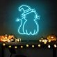 Brighten Up Your Halloween Celebration: Perfect for Home Decor, Theme Parties, and Bars - Neon Cat Hat Cute Halloween Neon Sign