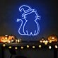 Brighten Up Your Halloween Celebration: Perfect for Home Decor, Theme Parties, and Bars - Neon Cat Hat Cute Halloween Neon Sign