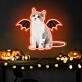 Add a Purr-fect Glow to Your Space: Neon Cat Portrait Wings Personalized UV Neon Sign for Home Decor, Office Charm, and Unique Party Highlight.