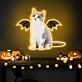 Add a Purr-fect Glow to Your Space: Neon Cat Portrait Wings Personalized UV Neon Sign for Home Decor, Office Charm, and Unique Party Highlight.