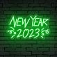 Celebrate and spark joy in your office, bar, and New Year festivities with the New Year 2023 Words Decorative Neon Sign.