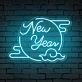 Bring the Glow to Your Celebrations and Spaces: New Year Clouded Moon Festive Neon Sign for Bars, Weddings, and Home Ambiance.