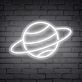 Brighten Your Bedroom, Playroom, or Theme Party Ambiance with the Whimsical Planet Cute Space Neon Sign.