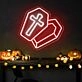Brighten Up Your Halloween Festivities and Themed Events with the Semi Open Coffin Halloween Neon Sign