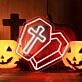 Brighten Up Your Halloween Festivities and Themed Events with the Semi Open Coffin Halloween Neon Sign