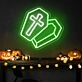 Brighten Up Your Halloween Festivities and Themed Events with the Semi Open Coffin Halloween Neon Sign