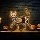 Enhance Your Halloween Festivities and Home Ambiance with the Spooky Skeleton Cat LED Neon Sign.