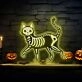 Enhance Your Halloween Festivities and Home Ambiance with the Spooky Skeleton Cat LED Neon Sign.