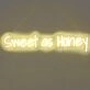 Brighten Your Space: Sweet As Honey Words Neon Sign for Room, Perfect for Home Decor, Romantic Weddings, and Trendy Bars.