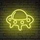Brighten Your Kid's Room or Add Flair to Theme Parties with the Ufo Cute Space Neon Sign.