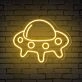 Brighten Your Kid's Room or Add Flair to Theme Parties with the Ufo Cute Space Neon Sign.