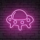 Brighten Your Kid's Room or Add Flair to Theme Parties with the Ufo Cute Space Neon Sign.
