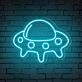 Brighten Your Kid's Room or Add Flair to Theme Parties with the Ufo Cute Space Neon Sign.